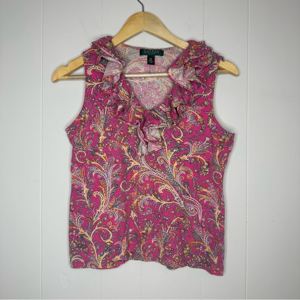 Lauren Ralph Lauren Women Blouse Top Womens Sz S Cottagecore Romantic Dainty Y2K